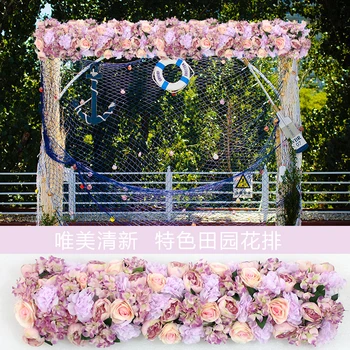 многоцветен изкуствени цветя, ленти Сватбен павилион за Цветя, ленти квадратен навес украса украса Сватбена Украса 3 m x 24 cm