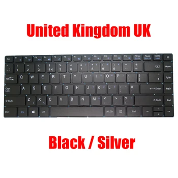 Обединено кралство Великобритания Турска клавиатура за лаптоп TR YXT-NB91-25 SCDY-290-4-2 Черен/Сребрист Без Рамка Нов