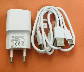 Оригинално Зарядно Устройство за Пътуване Plug EU Адаптер + USB Кабел Type C за Oukitel U18 MT6750T Восьмиядерный Безплатна Доставка