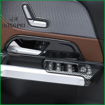 Вътрешна Дръжка Врата на Колата Рамка Бутон за Включване Стеклоподъемника Тампон, За да benz B GLB Class W247 X247 2019 2020 LHD Автомобилни Аксесоари