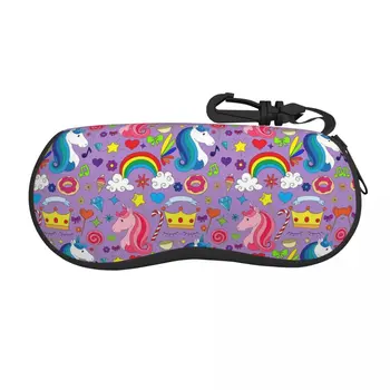 Rainbow Unicorn Бонбони Калъф За Очила Леки Животни Pet Кутия За Съхранение На Очила Очарователен Кутия За Слънчеви Очила