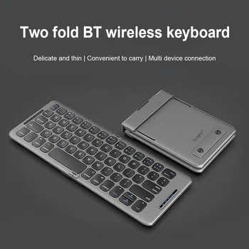 Ультратонкая Сгъваема клавиатура Bluetooth-съвместими Безжични Клавиатура без звук за Android, iOS, Windows таблета, лаптоп, мобилен телефон