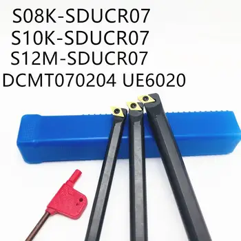 3 парчета S08K-SDUCR07 S10K-SDUCR07 S12M-SDUCR07 95 градуса навити струг инструмент расточная планк + 10 броя стругове инструмент DCMT070204