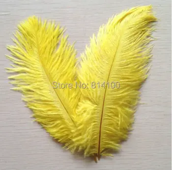 100 бр./лот 6-8 см 15-20 см, жълти страусиные пера за сватбен декор на плавателни съдове