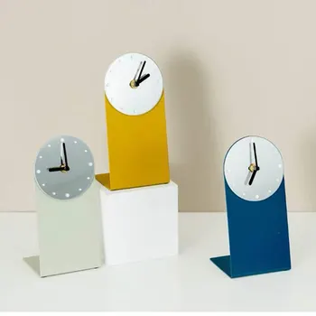 Модерни Минималистичные Художествени Стъклени Часовници С Тихо Циферблат Настолни Часовници
