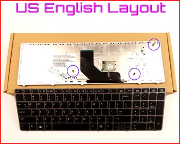 Новата Клавиатура на Английски език в САЩ за лаптоп HP 641181-001 641179-001 701986-001 641181-211 със Сребърна Рамка и Показалеца