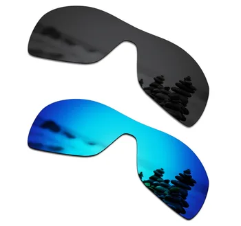 SmartVLT 2 бр. Поляризирани Слънчеви Очила Сменяеми Лещи за Oakley Antix Стелт Черен и Син Лед