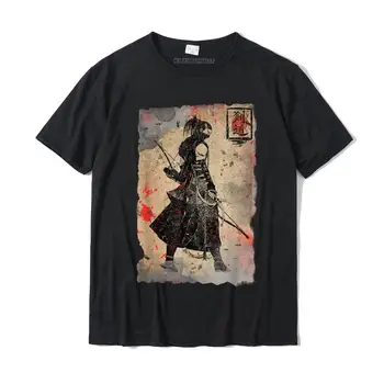 Тениска с изображение на Самурая, Японската Тениска с Художествен Принтом в стил ретро Тениска на Бушидо, Модни Мъжки t-shirt, Ежедневни Блузи, Ризи, Памучни Летни