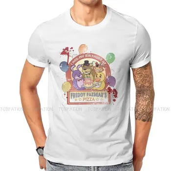 Тениска с изображение на Игри Fnaf За Рожден Ден, Реколта Графична Тениска с Високо Качество, Мъжки Тениски, С Кръгло Деколте в Голям Размер