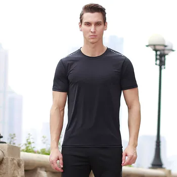 7349-Тениска-годишната мъжка тениска в черно-бяла лента с къс ръкав и кръгло деколте, ежедневни широка облекло с къси ръкави