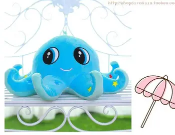 голямо плюшено мече красива играчка октопод нов творчески карикатура син октопод кукла подарък около 60 см 0106