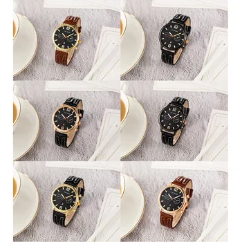 Най-Продаваните Мъжки Кварцов Ръчен Часовник с Кожена Каишка и Показалеца на Календара, Бизнес Часовници Reloj De Hombre