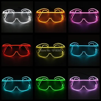 Нов Дизайн Прозрачни Очила Мигащи Led Очила Вечерни Костюми, Реквизит Нестандартен Подарък Ярка Светлина Фестивал Вечерни Светещи Точки
