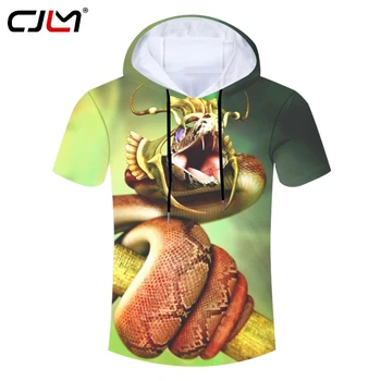 CJLM 2019 Нови Мъжки Ризи Случайни Каска Змия Тениска С Качулка Дропшиппинг Лято Китай 3D Тениска Доставчици на Едро