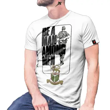 Независимо дали мъж сред мъжете. Тениска войник лека пехота Родезийской война на Буш. Лятна Памучен Мъжка Тениска С Кръгло Деколте и Къс Ръкав, Новата S-3XL
