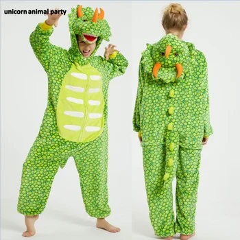 Кигуруми Тела Cosplay Хелоуин зелен триъгълник дракон на Мъже, жени на Коледно Парти Пижами Пижамные костюми кралят костюм