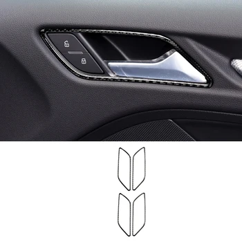 за Audi A3 2014 2015 2016-2019 Врата копчето За Захващане на Купата Декоративна Тампон Стикер Стикер Аксесоари За Интериора на Колата е От Въглеродни влакна