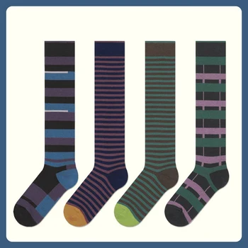 6 двойки висококачествени женски чорапи, дамски чорапи, шарени чорапогащи, чорапи над коляното, термоноски