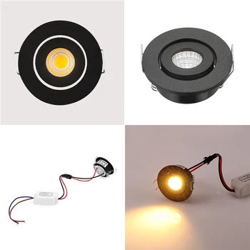 2016 CE, ROSH черен цвят 3 * 1w кръгла мини-cob led лампа spo light Downlight