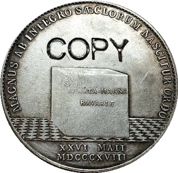 1818 Немски 1 талер - Максимилиан Йозеф Копие на Баварската Конституция монети