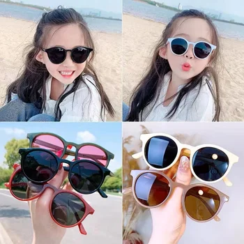 Нови Прекрасни Матови Класически Слънчеви Очила с UV400 За Момичета И Момчета, Защита От Слънцето На Открито, Детски Vintage Слънчеви Очила, Защита От Деца, Очила