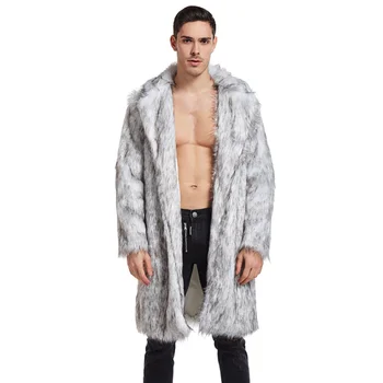 Есенно-зимния Ново Палто, Мъжко Дълго палто от изкуствена кожа, мъжко-Популярното палто в Европейския и американския стил 2022, Дебели плюшени