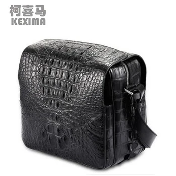 KEXIMA Cestbeau нова мъжка чанта през рамо от крокодилска кожа, чанта на едно рамо, ежедневни бизнес чанта, нов стил мъжка чанта от крокодилска кожа