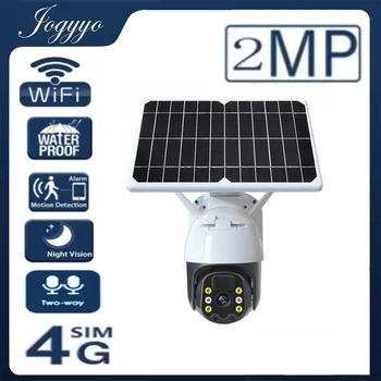 2MP Wifi Камера На Слънчевата Енергия PIR Откриване на Движение Видеонаблюдение 4G PZT Kamera Цветна Нощен Помещение Двупосочна Аудио IP Камера