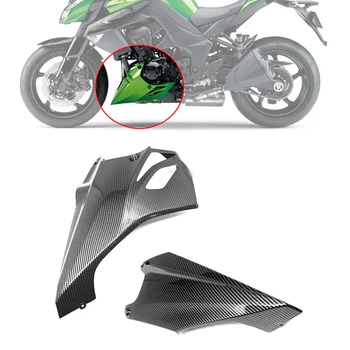 Мотоциклет От Въглеродни Влакна, Долна Изпускателна Защитна Плоча Отдолу Съраунд Обтекател Корем Гърне е Подходящ За KAWASAKI Z1000 2010-2013