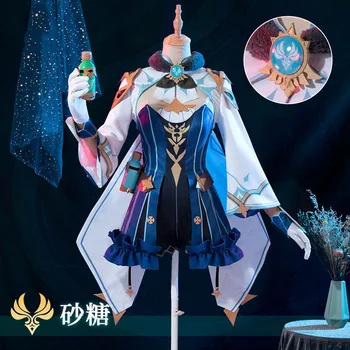 Играта Genshin Въздействие Безвредной сладки Захароза cos костюм пълен комплект лоли cosplay костюм женски костюм Захароза Коригира