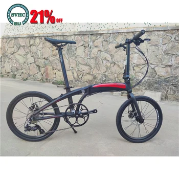 20-инчов велосипед с рамка от алуминиева сплав с двоен спирачен спирачка, Сгъваем Велосипед SENSAH 10 експрес, SHIMANO 9-Крайградски влакове градски велосипед