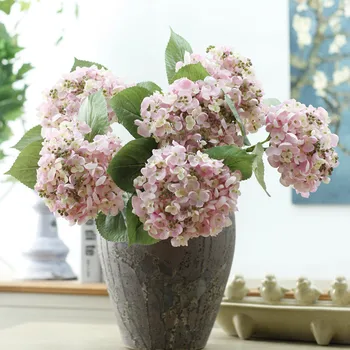 11 Броя висококачествени Клони Хортензия Изкуствени Цветя е Красив и Реалистичен цвете
