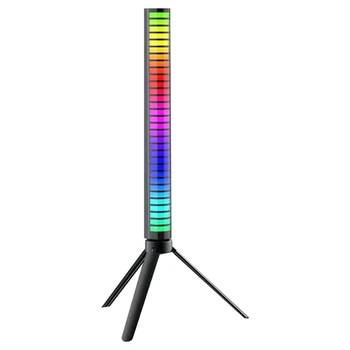 Led Светлина RGB Управление на Звука Светлини Приложение за Управление на Музика Ритъм Звукосниматель ЛАМПА Цветна Ивица Светлина За DJ Диско Украса Кола