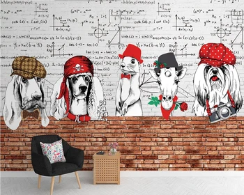 Модерни сладки кученца животни в природата 3d тапети papel de parede, хол разтегателен ТЕЛЕВИЗИЯ стени детска спалня кафе стенописи