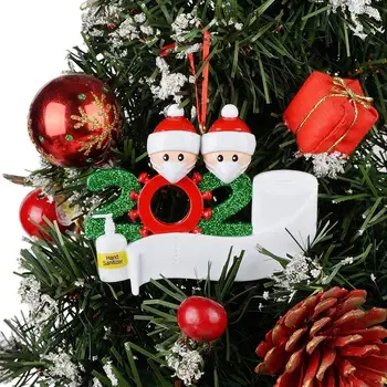 [Готов запас от] Персонализирани Номинална набор от Коледна Украса с Маска за Семеен Коледен Декор