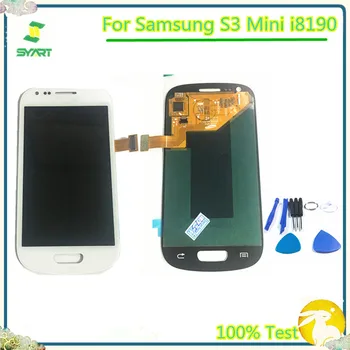 100% Тествани AMOLED Без Мъртви Пиксели Сензорен Дисплей Дигитайзер възли За Samsung Galaxy S3 mini i8190 Дубликат Част