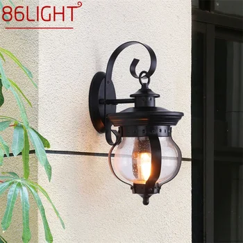 Лампа Sconces светлина стени 86LIGHT на открито ретро класически водоустойчивый ДОВЕДЕ IP65 за домашна вили веранда
