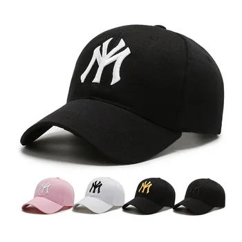 Нови мъжки Йорк бродерия ми бейзболна шапка за жени лято памук пайети регулируема Спорт на открито хип-хоп Слънцето татко шапка