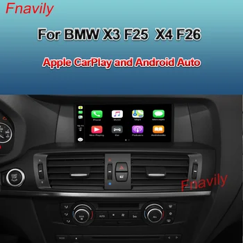 Fnavily OEM Дооснащение Безжичен CarPlay Box Waze Google Карта За BMW X3 F25 X4 F26 Apple CarPlay и Android Автоматично Kit