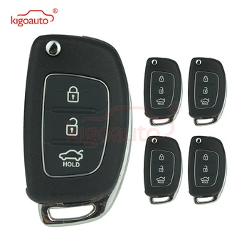 Kigoauto 5 бр. дистанционно ключ калъф за Hyundai I30, I20 Elantra Genesis калъф за ключове Панти Сгъваем Калъф за ключове подмяна на 3 Бутона TOY49