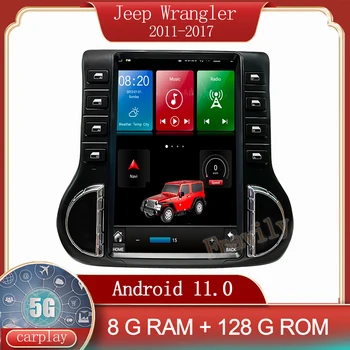 Android 11 Автомобилен Радиоприемник За Jeep Wrangler 3 JK Авторадио Стерео GPS Навигация Вертикален Екран, безжичен carplay Tesla Стил 12,1 