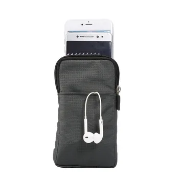 Открит 3 2 Джоба с Цип Универсален Калъф за Телефон в Чантата си Чанта с Клипс за Колан за Samsung Galaxy S6 S7 edge S5 S4 S3 Забележка 7 5 4 3 Калъф