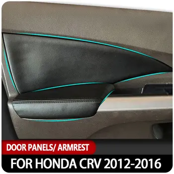 За 2012 2013 2014 2015 2016 HONDA CR-V От микрофибър, Кожена Автомобилна Врата панел, Капак Подлакътник, Вътрешно Защитно покритие, Аксесоари