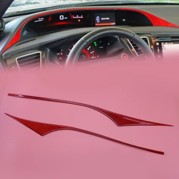 Автомобил Скоростомер Ивица Тампон Стикер Червено Въглеродни Влакна, Подходящи за Honda Civic Coupe 2013 2014 2015