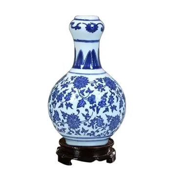 Декорация на дома Китай Цзиндэчжэнь Синя и Бяла Порцеланова Ваза