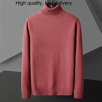 обикновен есенен обикновен цветен топъл пуловер мъжки 2023 модерен брендовый пуловер Улично рокля Корейски зимен Пуловер с дълъг ръкав мъжки
