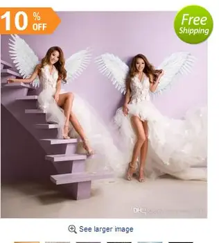 красиви бели криле от пера ангел Модни аксесоари от пера Сватбена фотосесия на Списание подпори за стрелба EMS безплатна доставка