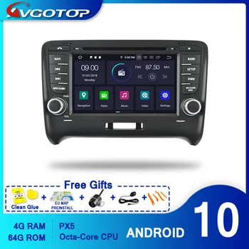 Автомагнитола AVGOTOP Android 10 за AUDI TT 2006-2014 Carplay WiFi Автомобилна Навигационна система Главното устройство, RDS