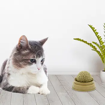 Естествени Играчки от коча билка е за Котки за Многократна употреба Котешки Лакомства Чистящая Въртяща се Играчка за Облизывания Коте Кити