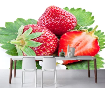 Модерни тапети, плодове, ягоди, 3D фотообои за ресторант магазин хол Фон papel de parede PVC